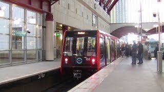 The new DLR trains at Canary Wharf [upl. by Einot]