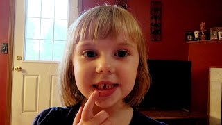 LOSING 1ST BABY TOOTH FROM WIGGLY TO TOOTH FAIRY [upl. by Valenba]