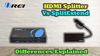 HDMI Splitter VS SplitExtend Dual Monitor Extend Display [upl. by Mahsih]