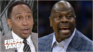 Stephen A amp Max react to Patrick Ewing being annoyed at MSG security  First Take [upl. by Otilesoj]