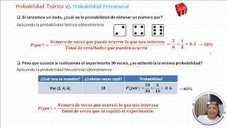 PROBABILIDAD TEÓRICA VS PROBABILIDAD FRECUENCIAS [upl. by Mignon]