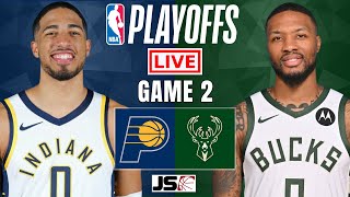 Indiana Pacers vs Milwaukee Bucks Game 2  NBA Playoffs Live Scoreboard [upl. by Janeen353]