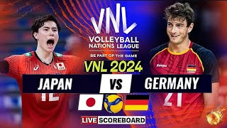 JAPAN vs GERMANY Live Score Update Today Match VNL 2024 FIVB VOLLEYBALL MENS NATIONS LEAGUE [upl. by Kirenoj]