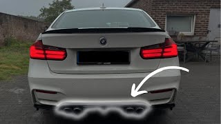 upgrading my BMW F30 330d with downpipe and custom exhaust [upl. by Tevlev]