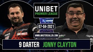 9Darter Jonny Clayton Premier League 2020 [upl. by Ehc]