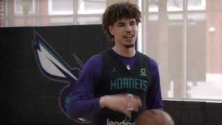 DC For Three LaMelo Ball shoots around and answers questions with Dell Curry [upl. by Sitto750]