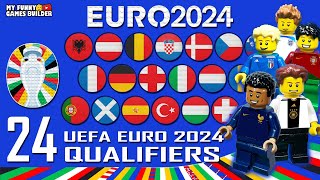 UEFA Euro 2024 Teams Qualified  Final Tournament Draw in Lego Football [upl. by Bozuwa]