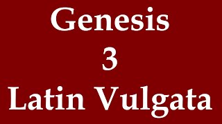 Latín Biblia Sacra Vulgata  Genesis 3 [upl. by Enirrok]