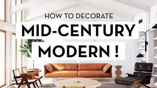 HOW TO DECORATE MID CENTURY MODERN  super in depth guide ♥ [upl. by Kcajyllib]