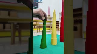 Knobless Cylinders  SensorialMontessori Material Presentation montessori meterial presentation [upl. by Drofyar]