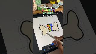 Making Pebbles Trinket 🦴🐾 dandysworld pebble diycrafts cardboardcraft papercraft [upl. by Lyndy]