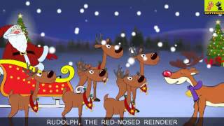 Rudolph The RedNosed Reindeer  Christmas Songs With Lyrics For Kids By ZippyToons [upl. by Chilcote]