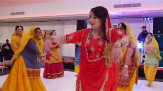 Ladies Lohri Night Giddha Performance 2019 Derby [upl. by Ymarej]