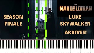 MANDALORIAN LUKE SKYWALKER THEME FINAL EPISODE  Epic Piano Synthesia Tutorial  SHEET MUSIC PDF [upl. by Eyma438]