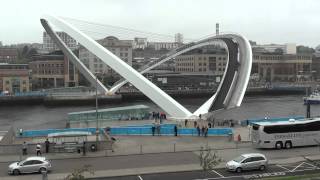 What It Looked Like in 2012  Tilting Millenium Bridge in Action Video NewcastleGateshead Quayside [upl. by Guendolen]