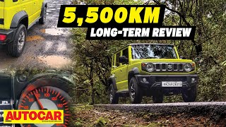 Maruti Suzuki Jimny  5500km Long Term Review  Autocar India [upl. by Ydnamron]