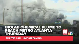 Traffic Cam  Chemical plume from Conyers BioLab expected to reach metro Atlanta Thursday [upl. by Constantia469]