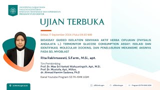 Ujian Terbuka atas nama Rita Rakhmawati SFarm MSi apt [upl. by Ubana]