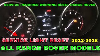 Service Required Warning Reset  Rang Rover Evoque [upl. by Analad]