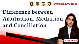 Arbitration  Mediation  Conciliation  Difference between Arbitration Mediation and Conciliation [upl. by Serica]