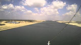 Suez Canal  Northbound passage time lapse  Suezkanal Durchfahrt im Zeitraffer [upl. by Lucey]