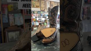 Half soles amp rubber heels👢 Americascobblercom✨ satisfying boots foam asmr [upl. by Latvina]