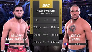 Islam Makhachev vs Ciryl Gane Full Fight  UFC 5 Fight Of The Night [upl. by Ruscher]