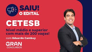 Concurso CETESB Editais para nível médio e superior com mais de 200 vagas [upl. by Ennaoj36]