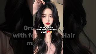 Grow amp shine with fenugreek Hair masks🎀✨ music fypシ゚viral viralshort haircare [upl. by Karlen]