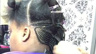 PROTECTIVE MOHAWK STYLE FEEDIN BRAIDS [upl. by Akinar]