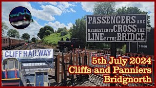 THE CLIFF RAILWAY AND PANNIER TANK  Bridgnorth  05072024 [upl. by Teodor]