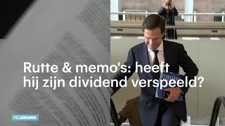 Rutte en de memos heeft de premier zijn dividend verspeeld  RTL NIEUWS [upl. by Jacquelyn535]