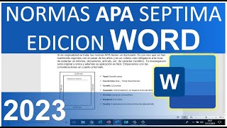 FORMATO APA 2023 Séptima Edición [upl. by Atik]