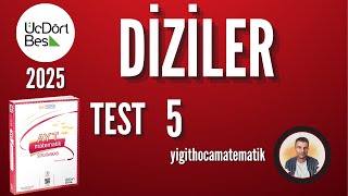 DİZİLER TEST 5  345 AYT MATEMATİK SORU BANKASI 2025 [upl. by Ezalb517]