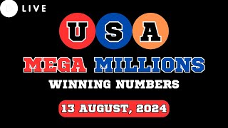 Mega Millions Lottery Drawing for Aug 13 2024  Live Winning Numbers amp Results [upl. by Annas637]