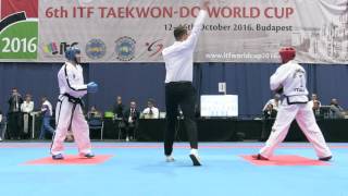 Sparring Senior Male 63kg Final  ITF World Cup 2016  Budapest [upl. by Vyse]