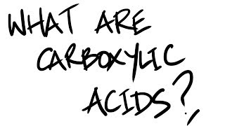 ALevel Chemistry  What are Carboxylic Acids [upl. by Ethban]