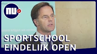 Rutte Sportscholen casinos en saunas vanaf 1 juli weer open  NUnl [upl. by Ettari]