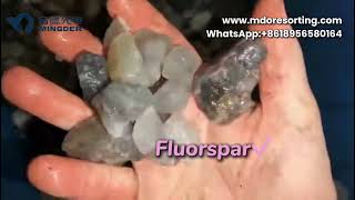 Remove waste stones from fluorspar with AI optical sorting machine mineralsorting fluorspar [upl. by Agate]