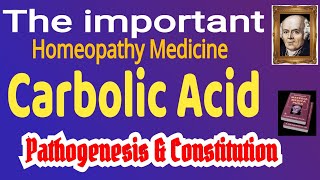 Pathogenesis amp Constitution of Carbolic Acid [upl. by Ilona]