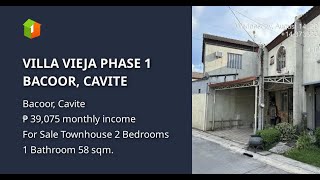 VILLA VIEJA PHASE 1 BACOOR CAVITE [upl. by Yardna908]