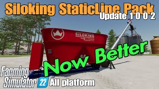 Siloking StaticLine Pack  FS22 UPDATE Nov 624 [upl. by Gunthar]