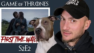 GAME OF THRONES S2 E2 FIRST TIME WATCHING REACTION WITH MY DOG [upl. by Yensehc146]