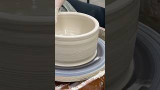 Throwing an 11 pound bowl on the pottery wheel ceramic potterywheel [upl. by Ahsirek]