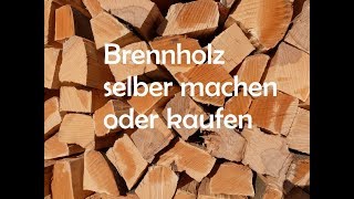 BrennHolz selber machen oder kaufen Kosten und Aufwand Brennholz Feuerholz [upl. by Esirtal629]