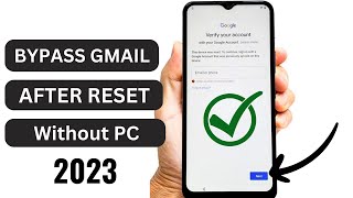 How To Bypass Gmail Account Verification After Factory Reset 2023Without Pc [upl. by Auberta]