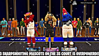 FULL TEAM OF SHARPSHOOTING MASCOTS ON THEATRE 3S IS UNFAIR ON NBA 2K24 [upl. by Assirek]