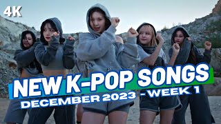 NEW KPOP SONGS  DECEMBER 2023 WEEK 1 [upl. by Ayama]