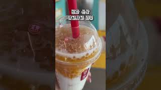 공차 신상 망고사고 리뷰🥭🥤  Gong Cha Mini Pearl Mango Milk Tea Review [upl. by Airdnala]