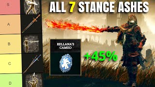 All 7 Stance Skills Ranked  Rellanas Cameo Buff Thoughts Elden Ring Ash of War Tier List [upl. by Lebanna]